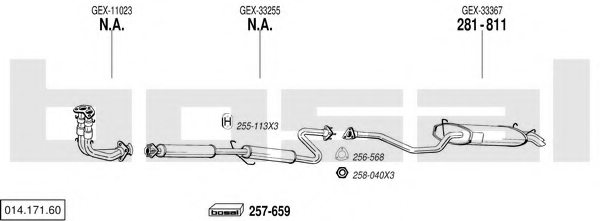 BOSAL 014.171.60 Exhaust System